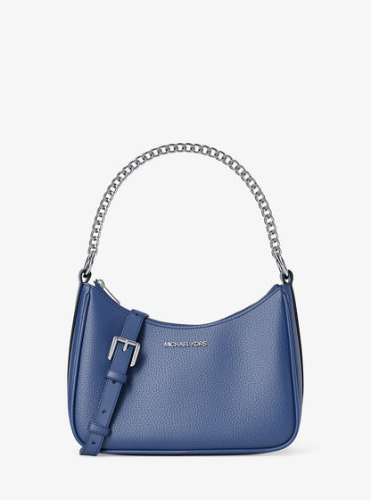 Jet Set Large Pebbled Leather Convertible Crossbody Bag Galaxy Blue Galaxy Blue