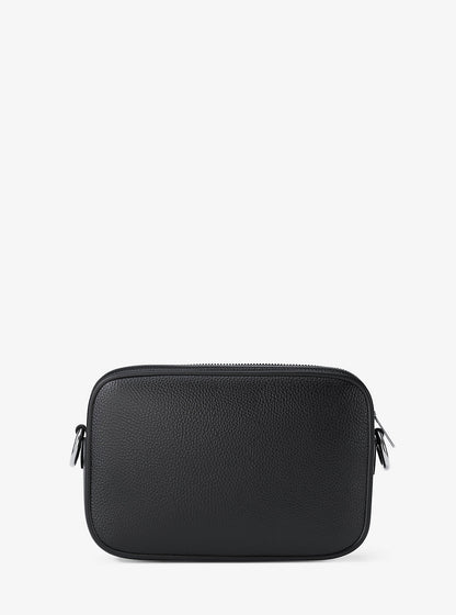 Jet Set Pebbled Leather Camera Crossbody Bag Black Black