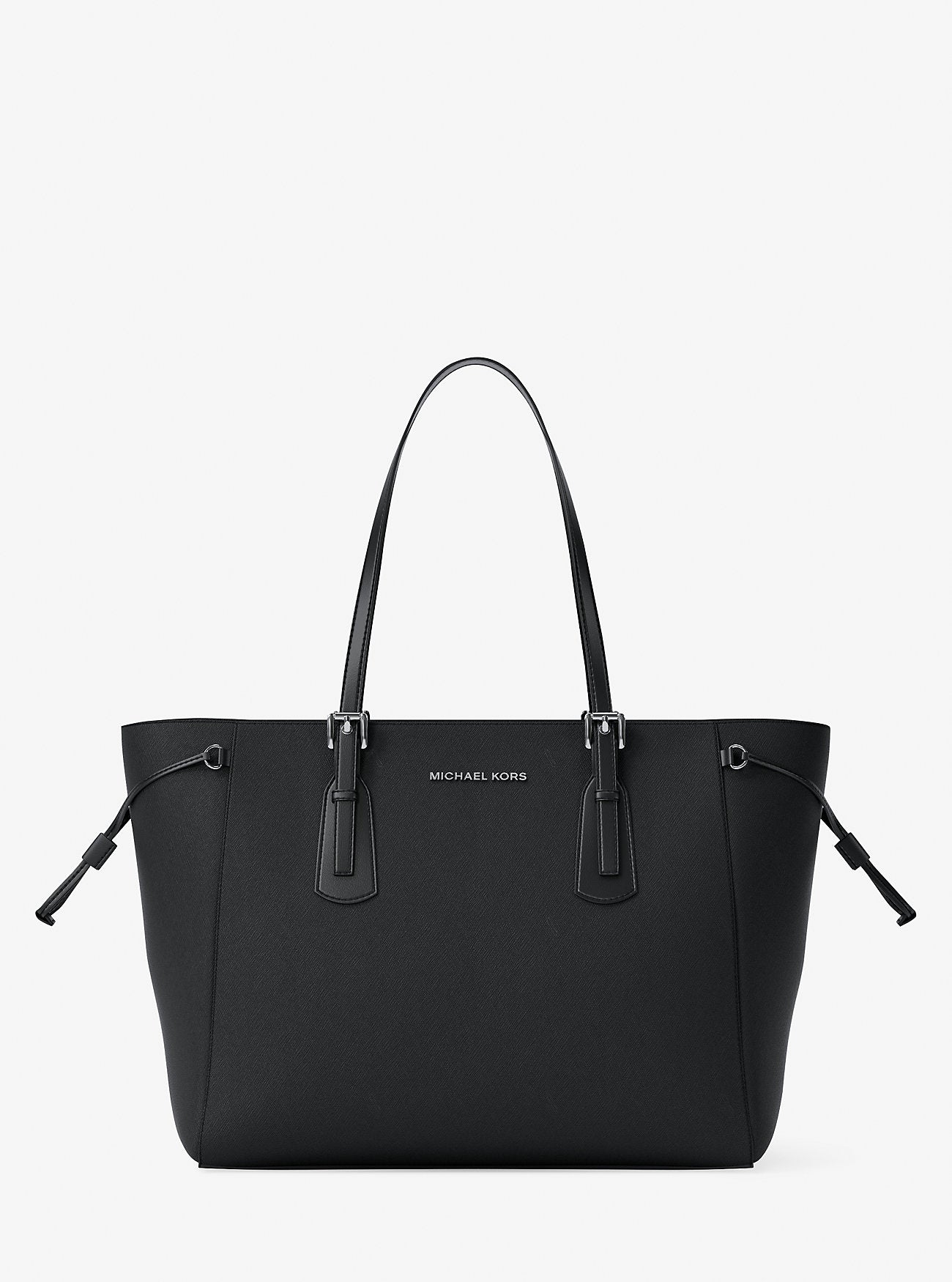 Voyager Large Saffiano Leather Tote Bag Black Black