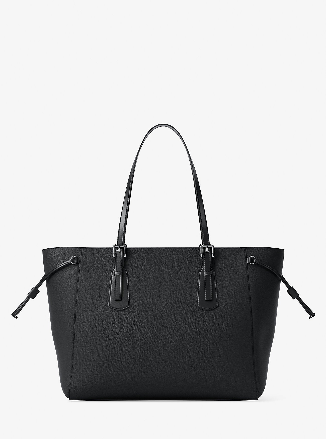 Voyager Large Saffiano Leather Tote Bag Black Black