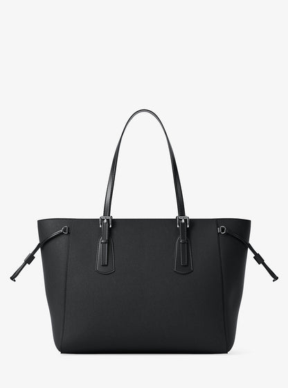 Voyager Large Saffiano Leather Tote Bag Black Black