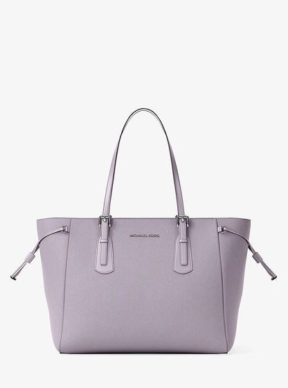 Voyager Large Saffiano Leather Tote Bag Lilac Lilac