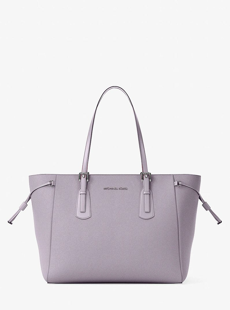 Voyager Large Saffiano Leather Tote Bag Lilac Lilac