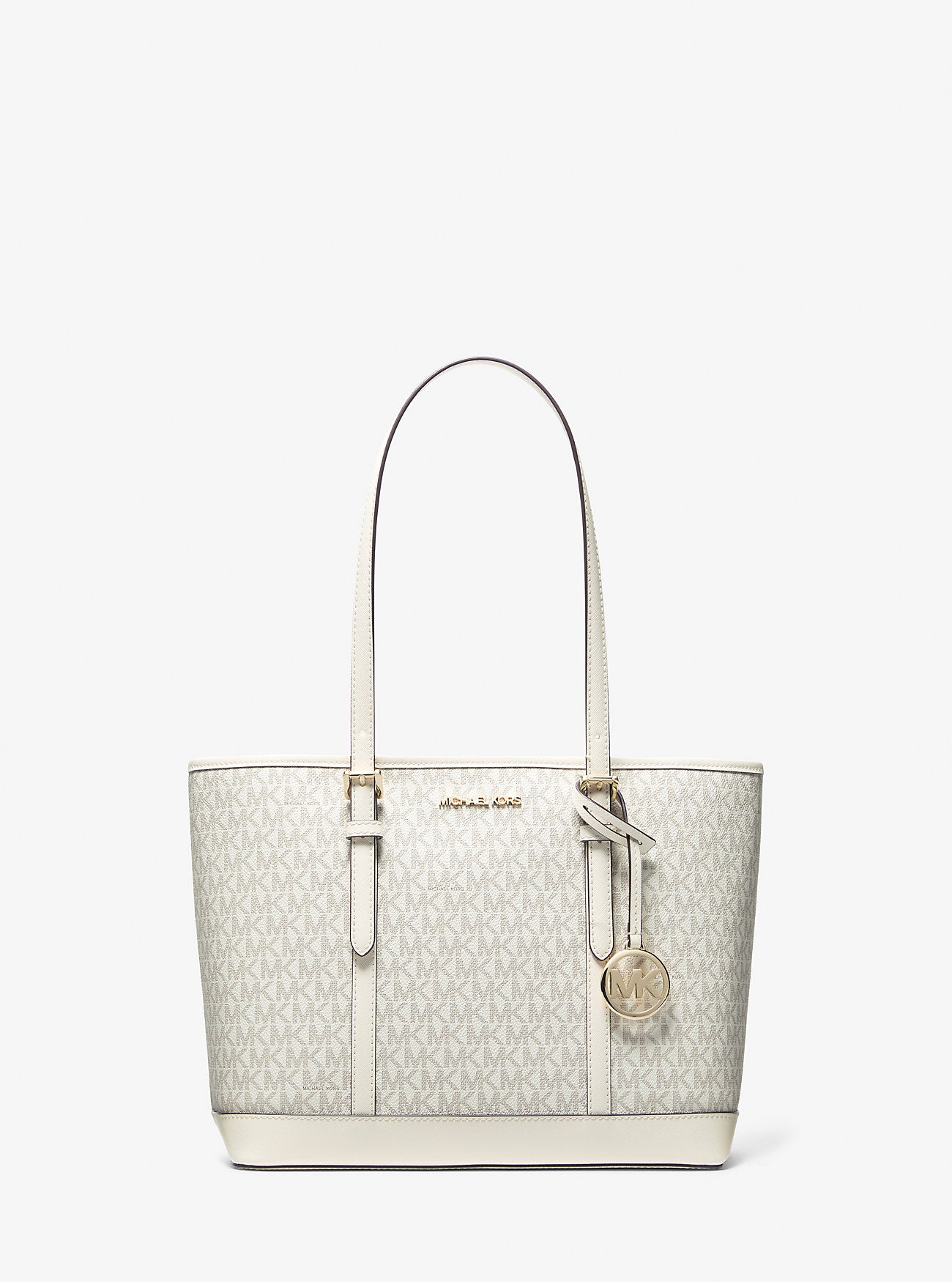 Jet Set Travel Small Logo Top-Zip Tote Bag Lt Crm Multi Lt Crm Multi