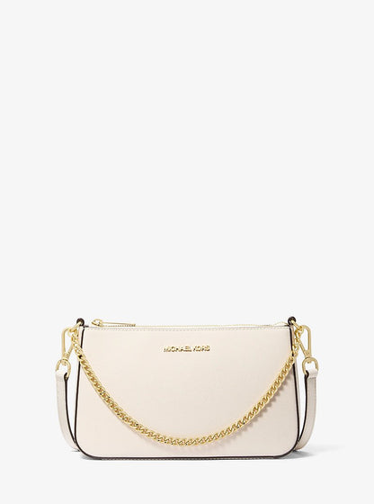 Jet Set Medium Saffiano Leather Crossbody Bag Lt Cream Lt Cream