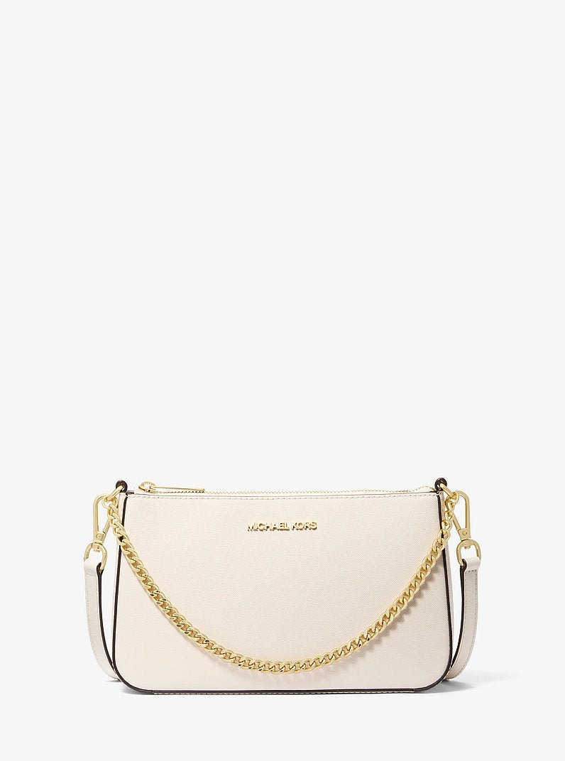 Jet Set Medium Saffiano Leather Crossbody Bag Lt Cream Lt Cream
