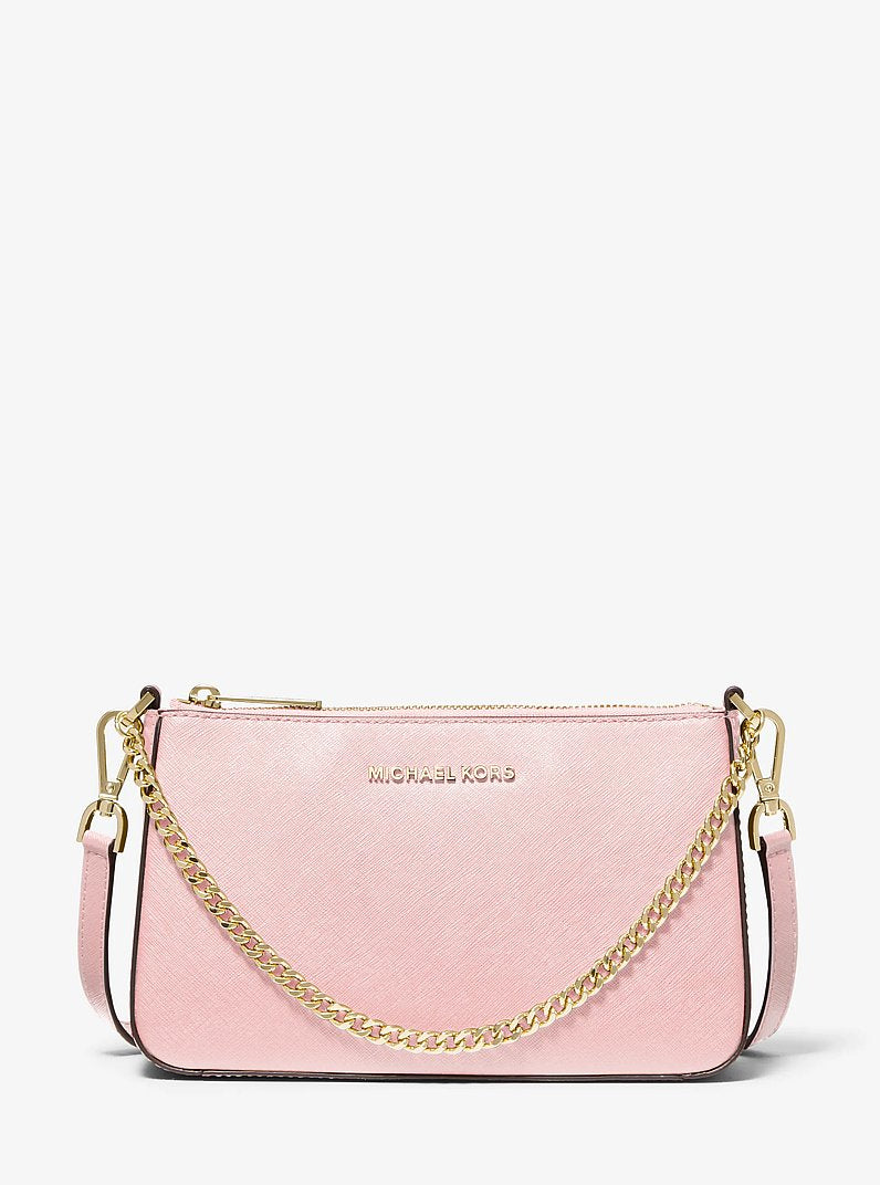 Jet Set Medium Saffiano Leather Crossbody Bag Powder Blush Powder Blush