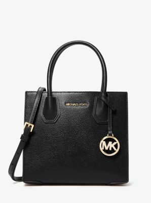 Mercer Medium Pebbled Leather Crossbody Bag Black Black