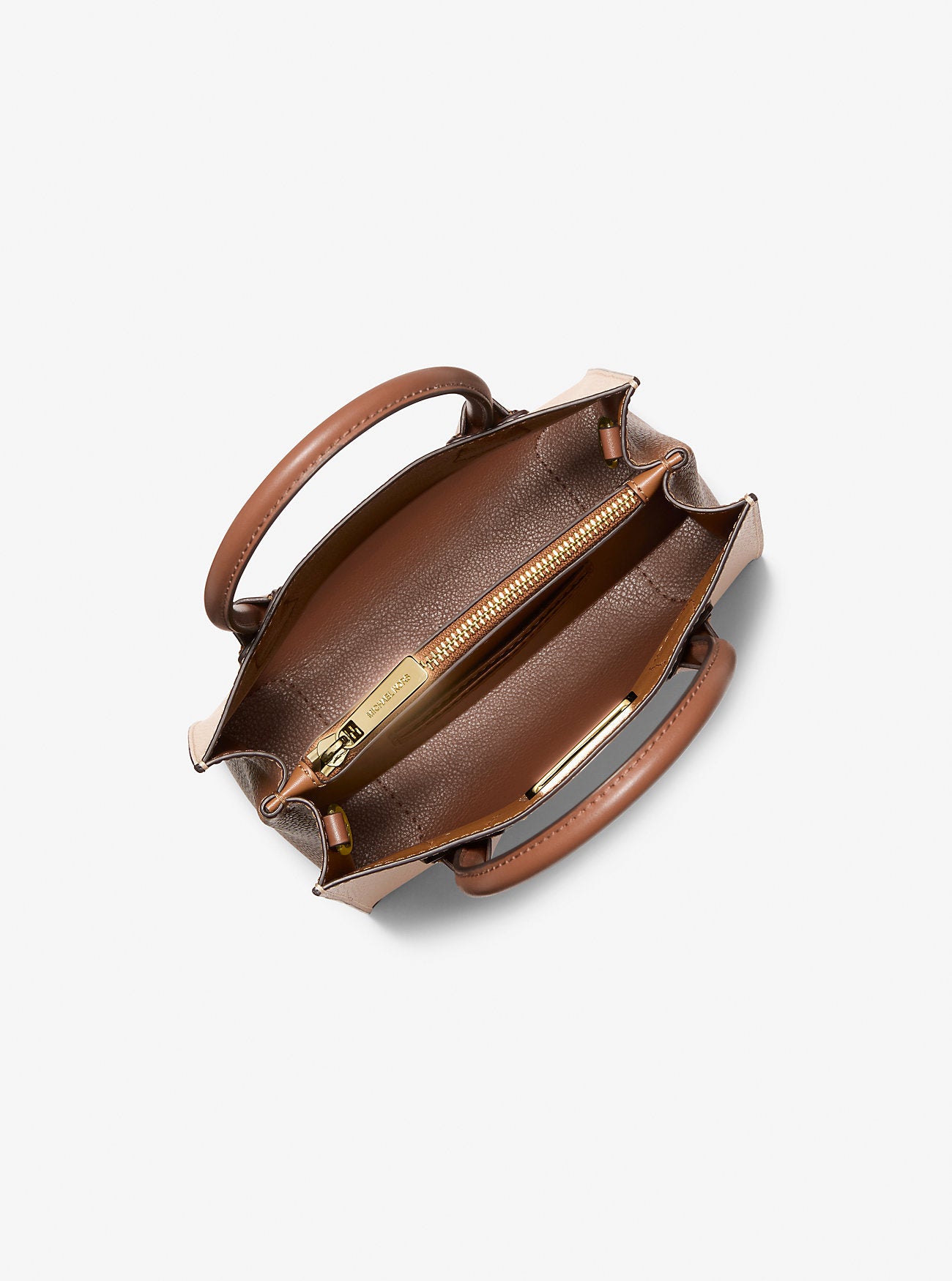 Mercer Medium Two-Tone Pebbled Leather Crossbody Bag Luggage Luggage