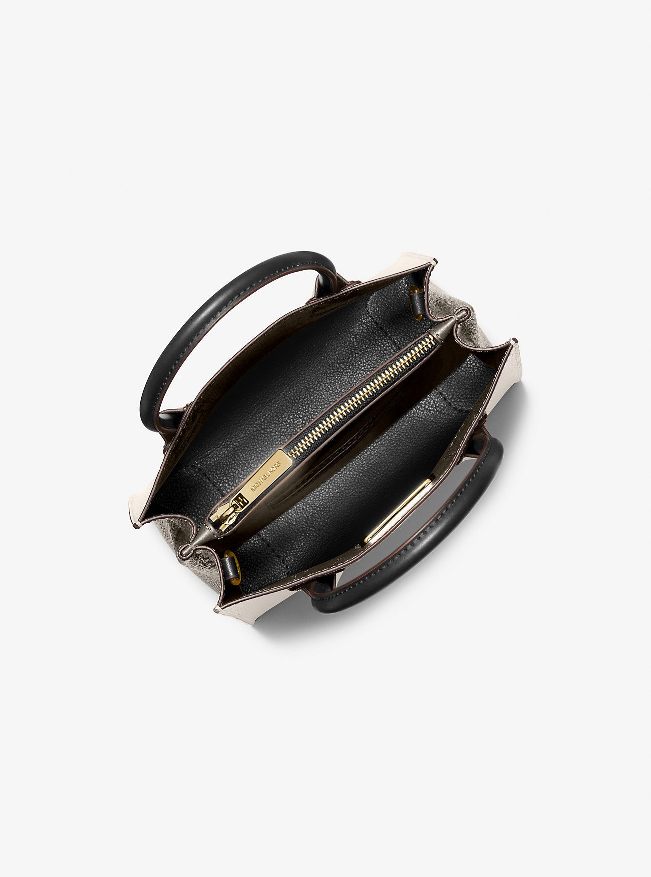 Mercer Medium Two-Tone Pebbled Leather Crossbody Bag Lt Cream Lt Cream