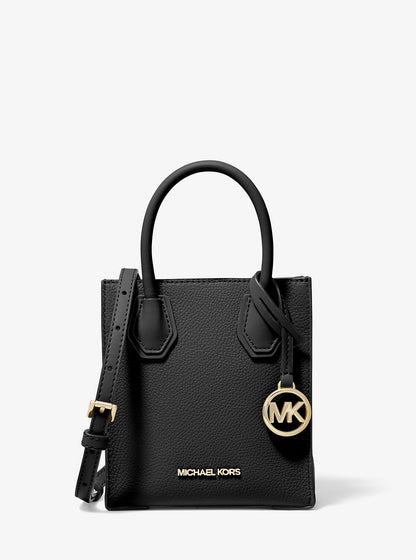 Mercer Extra-Small Pebbled Leather Crossbody Bag Black Black