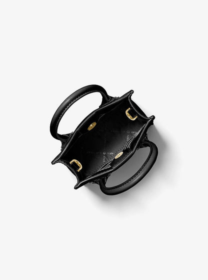 Mercer Extra-Small Pebbled Leather Crossbody Bag Black Black