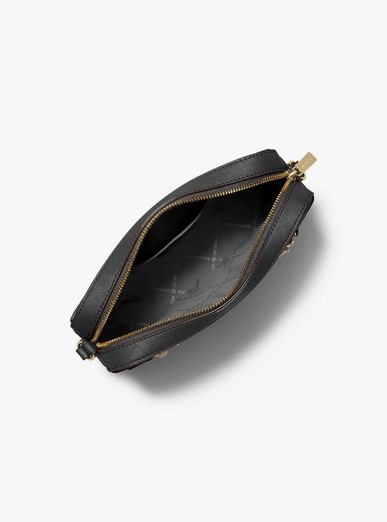Jet Set Large Saffiano Leather Crossbody Bag Black Black