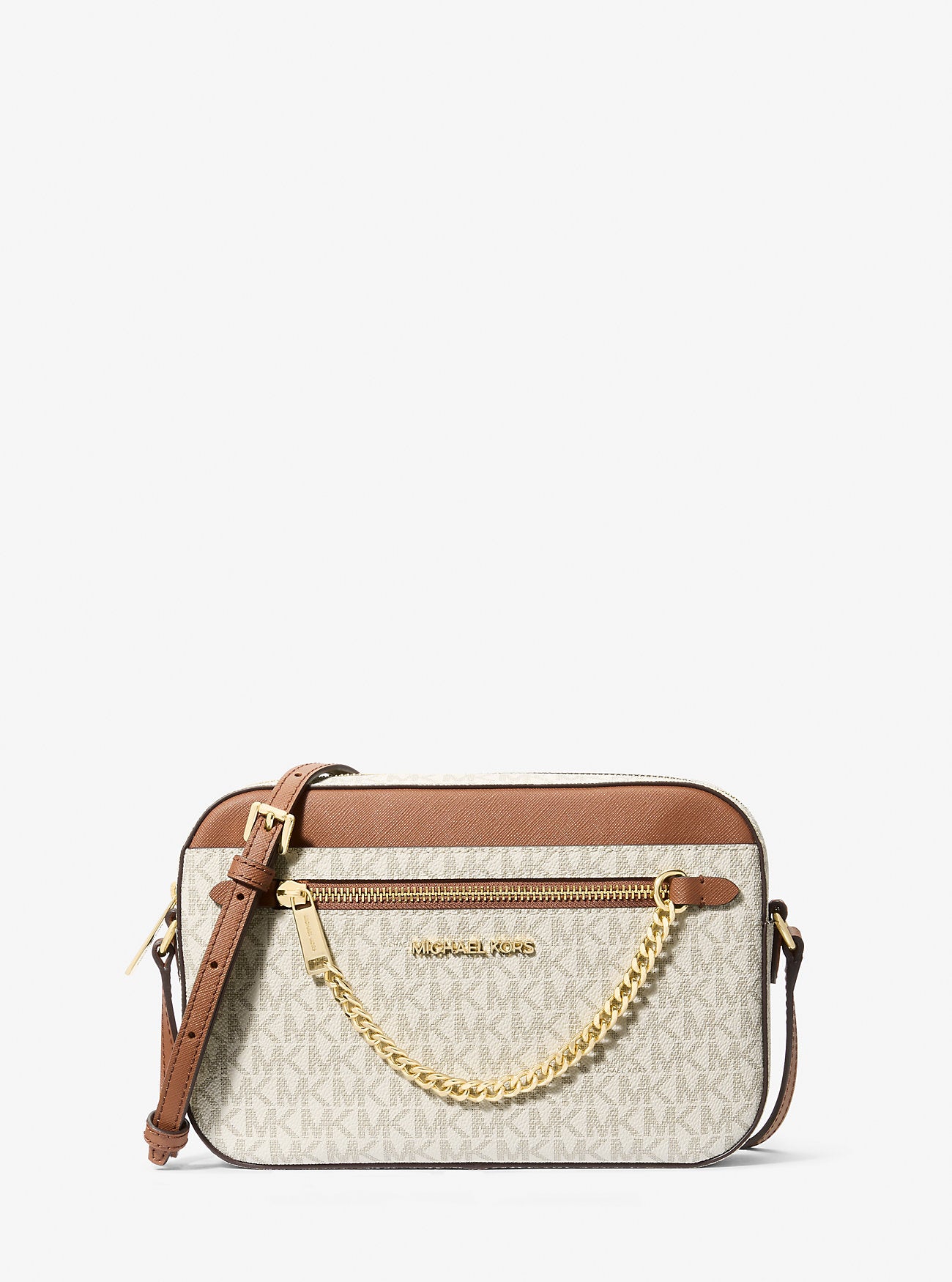 Jet Set Large Logo Crossbody Bag Vanilla Vanilla