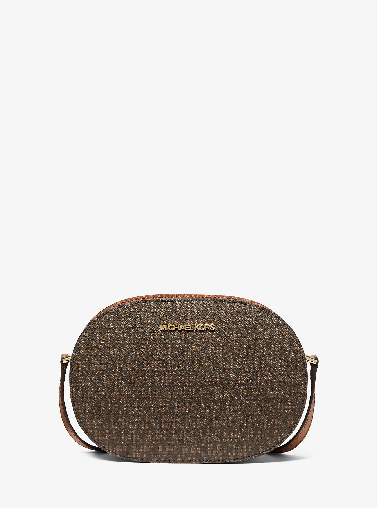 Jet Set Travel Medium Signature Logo Crossbody Bag Brown Brown