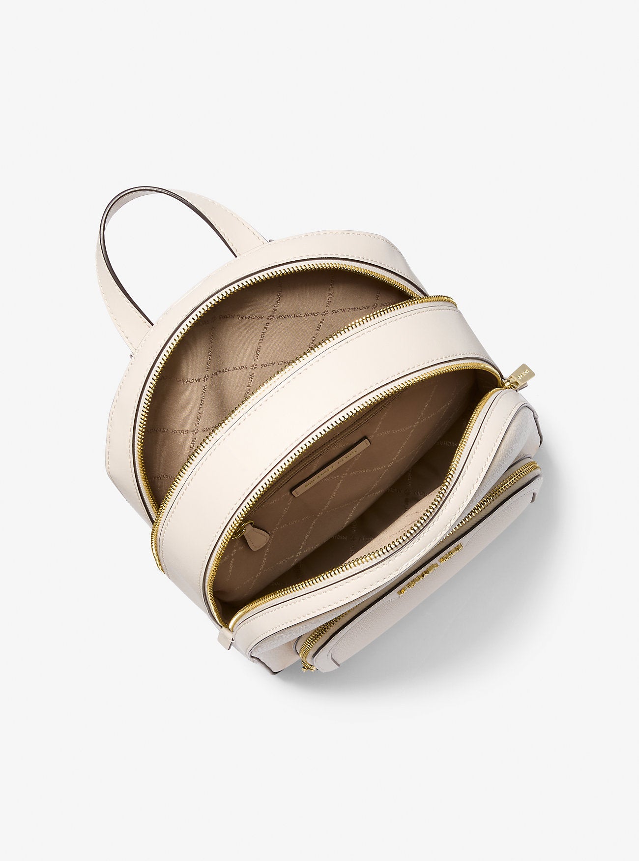 Jaycee Medium Pebbled Leather Backpack Lt Cream Lt Cream