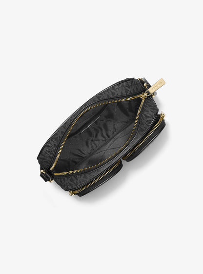 Jet Set Medium Signature Logo Crossbody Bag with Case for Apple Airpods Pro® Black Black