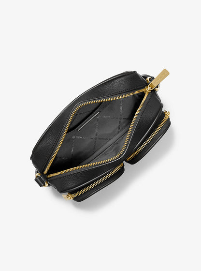 Jet Set Medium Leather Crossbody Bag with Case for Apple Airpods Pro® Black Black