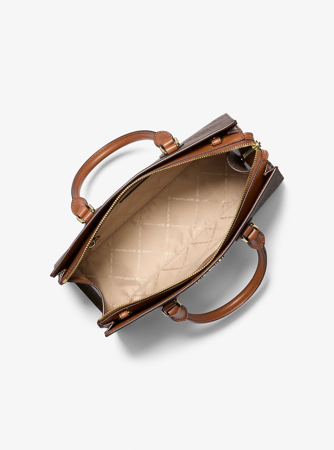 Sheila Medium Logo Satchel Brown Brown