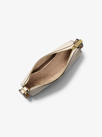 Jet Set Saffiano Leather Crossbody Bag with Case for Apple Airpods Pro Lt Cream Lt Cream