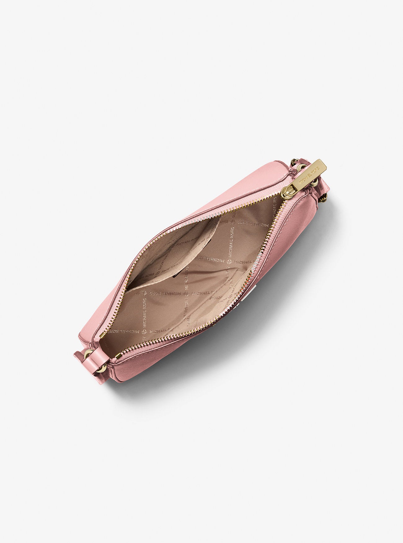 Jet Set Saffiano Leather Crossbody Bag with Case for Apple Airpods Pro Powder Blush Powder Blush