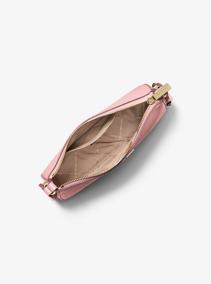 Jet Set Saffiano Leather Crossbody Bag with Case for Apple Airpods Pro Powder Blush Powder Blush