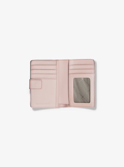 Jet Set Medium Signature Logo Bi-Fold Wallet Powder Blush Powder Blush