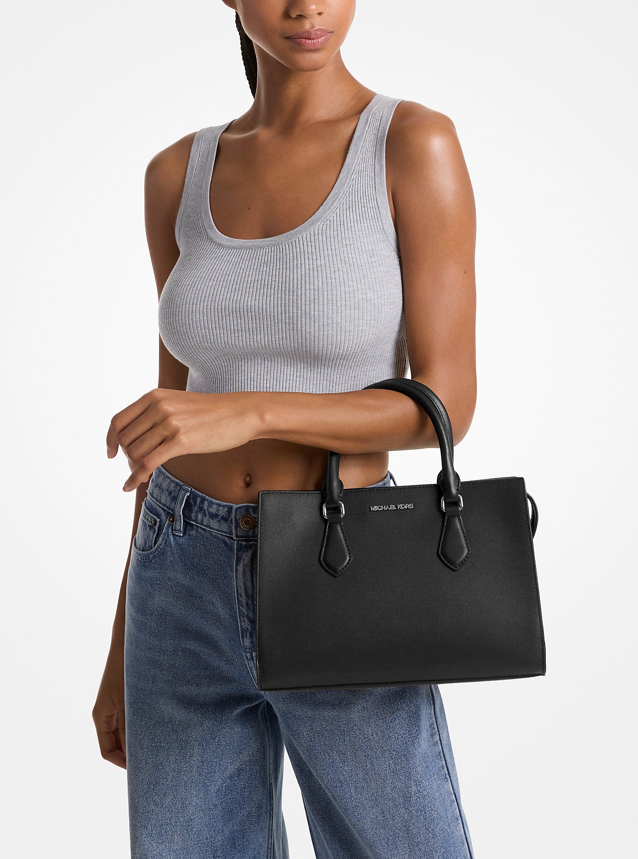 Sheila Medium Satchel Black Black
