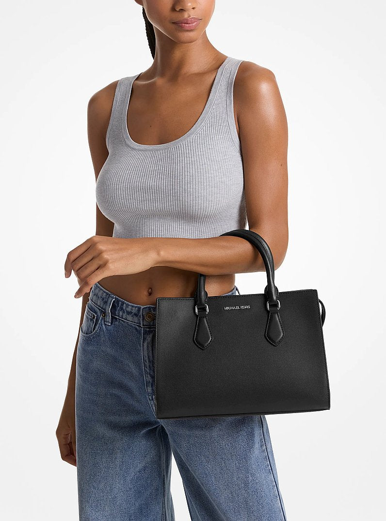 Sheila Medium Satchel Black Black