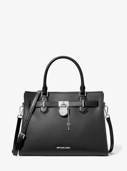 Hamilton Medium Leather Satchel Black Black