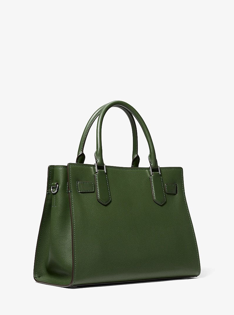 Hamilton Medium Leather Satchel Amazon Green Amazon Green