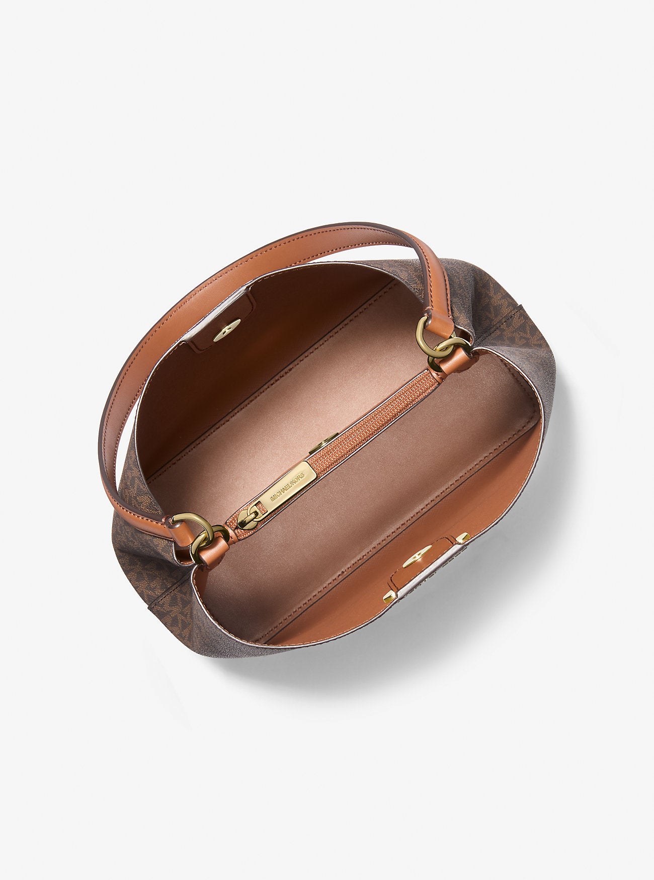 Pratt Medium Signature Logo Shoulder Bag Brown Brown