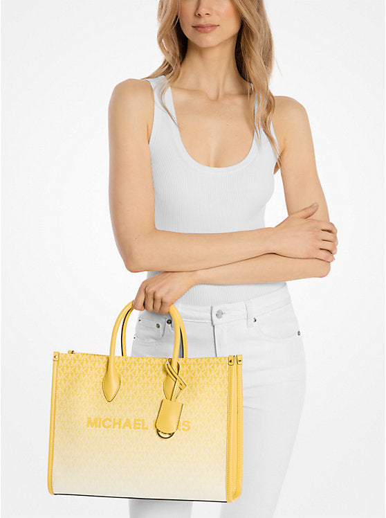 Mirella Medium Ombr Logo Tote Bag Daisy Yellow