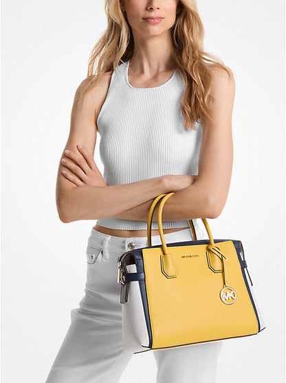 Mercer Medium Color-Block Belted Satchel Dsy Ylw Mlty