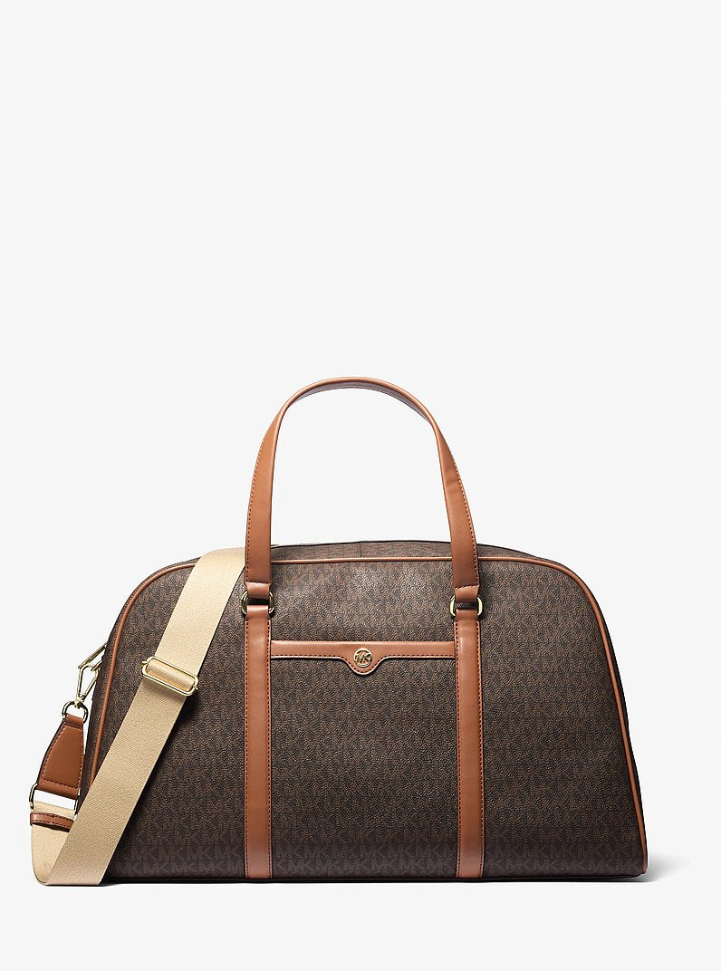Jet Set Travel Extra-Large Signature Logo Weekender Bag Brown Brown