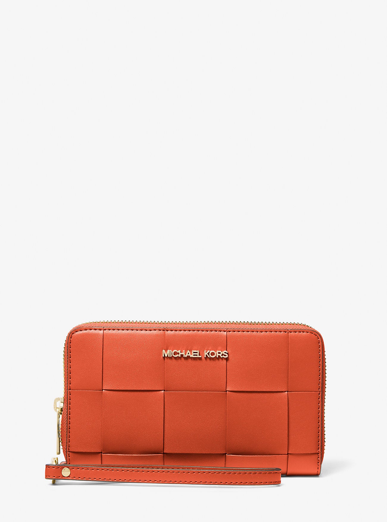 Large Woven Smartphone Wristlet Red Clay Red Clay