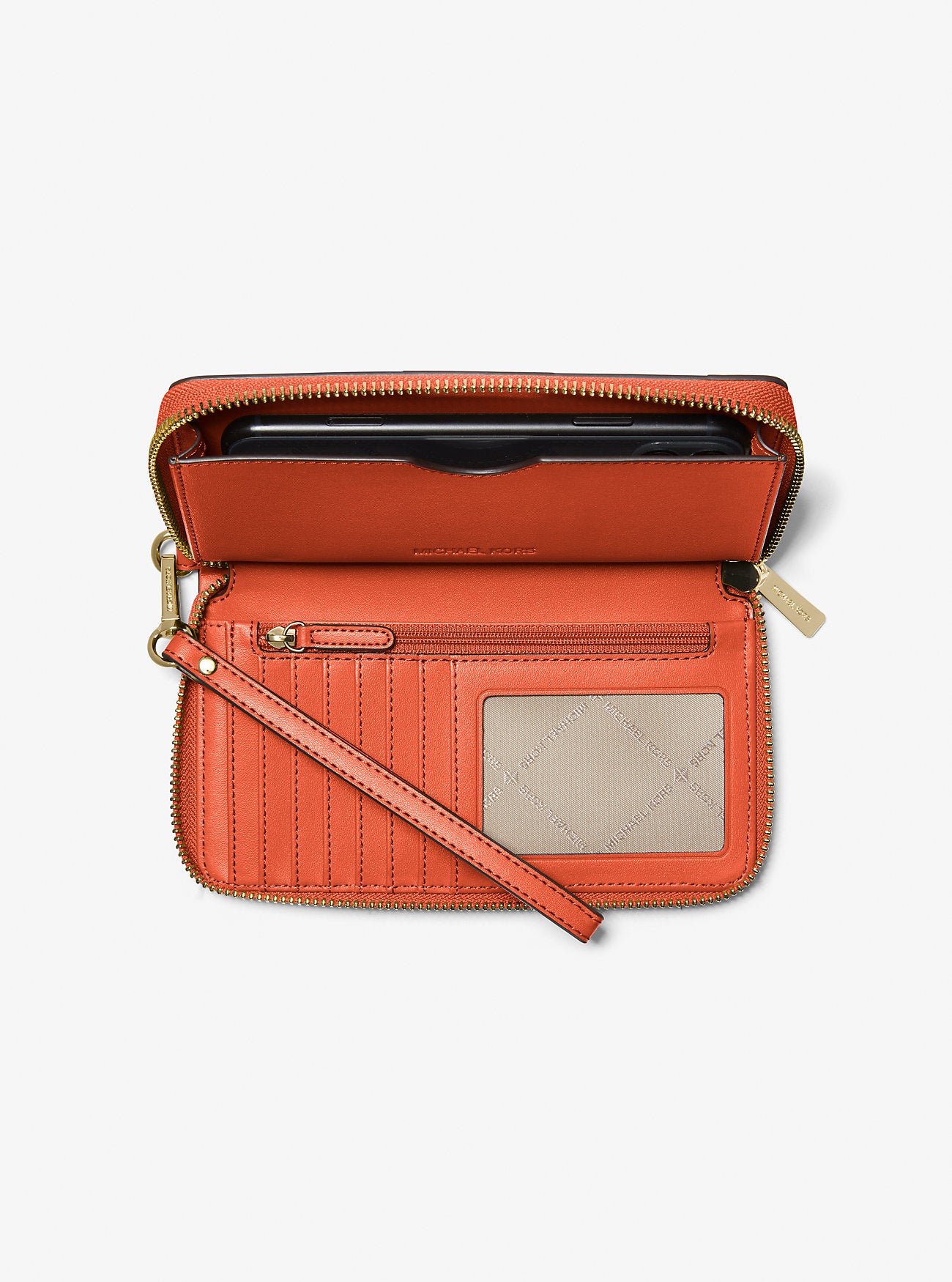 Large Woven Smartphone Wristlet Red Clay Red Clay