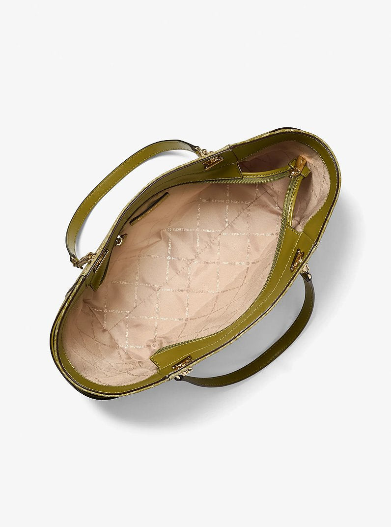 Jet Set Large Signature Logo Shoulder Bag Oregano Oregano