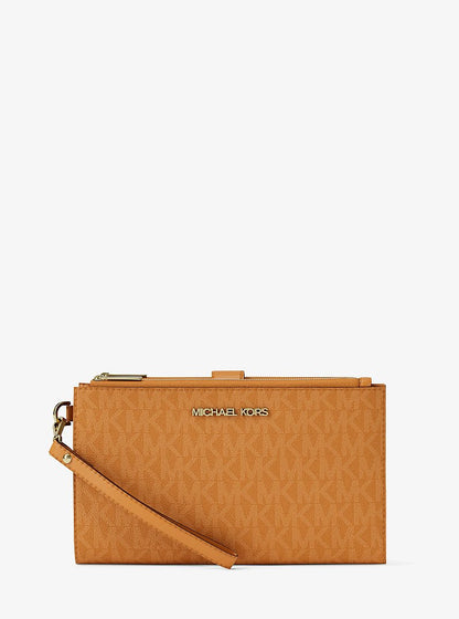 Jet Set Large Signature Logo Wristlet Radiant Orange Radiant Orange