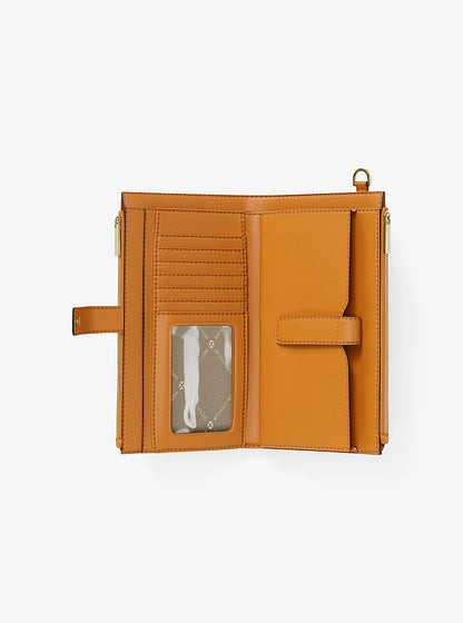 Jet Set Large Signature Logo Wristlet Radiant Orange Radiant Orange