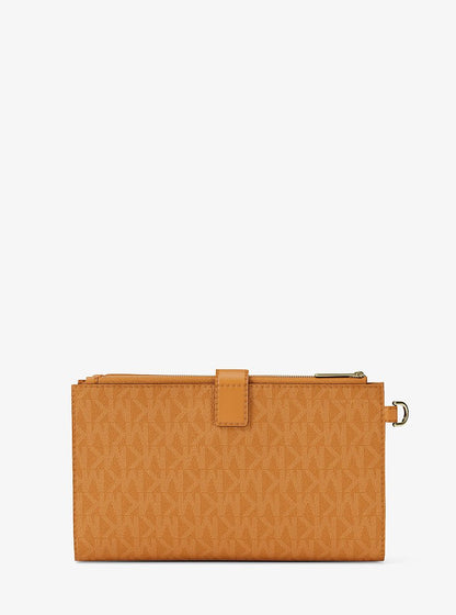 Jet Set Large Signature Logo Wristlet Radiant Orange Radiant Orange