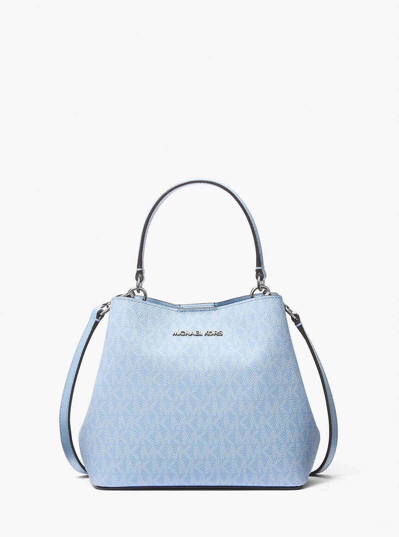 Pratt Small Signature Logo Convertible Shoulder Bag Light Sky Light Sky