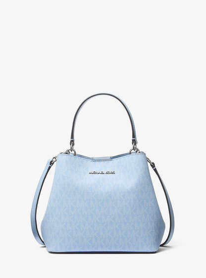 Pratt Small Signature Logo Convertible Shoulder Bag Light Sky Light Sky