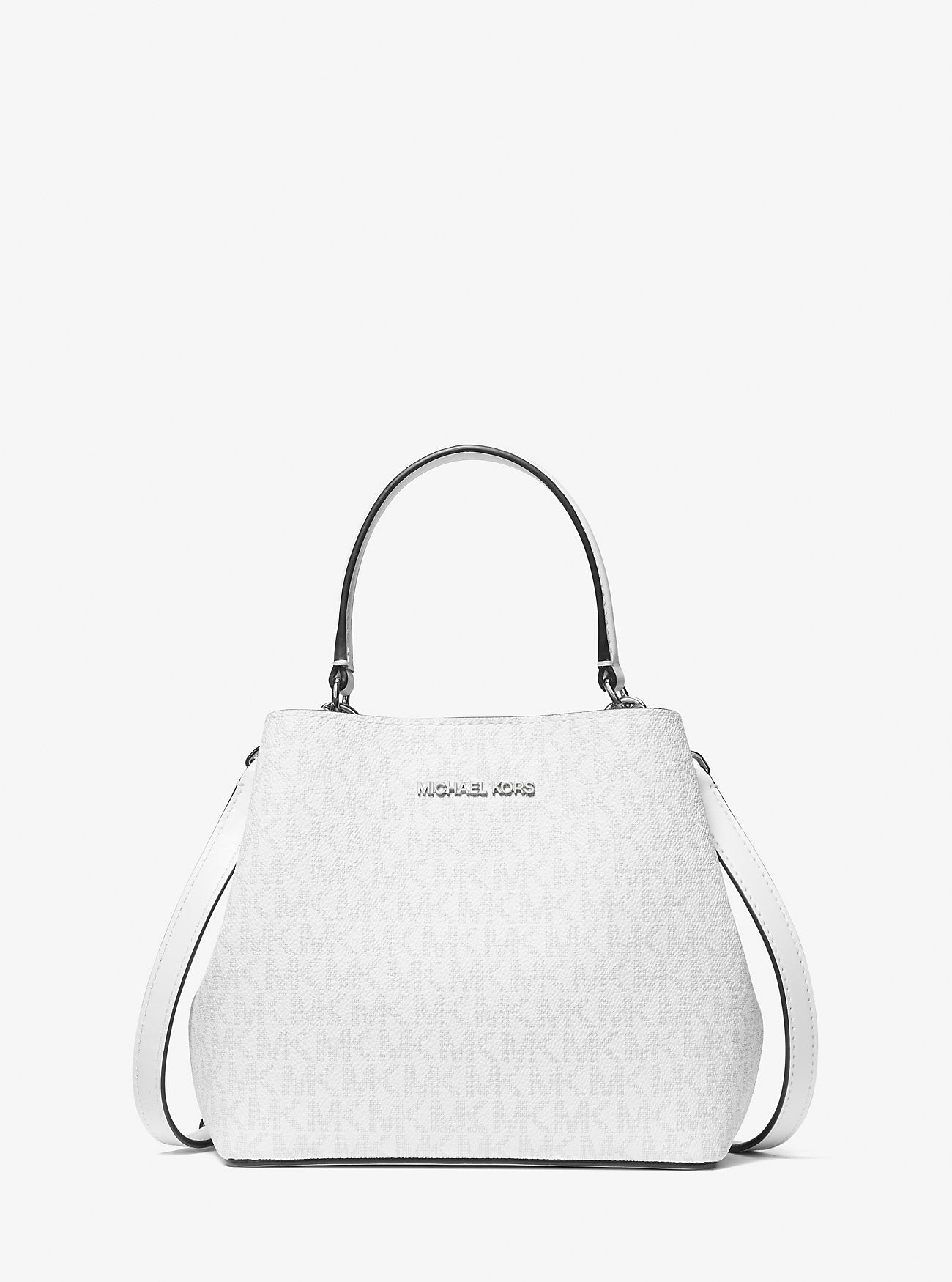 Pratt Small Signature Logo Convertible Shoulder Bag Optic White Optic White