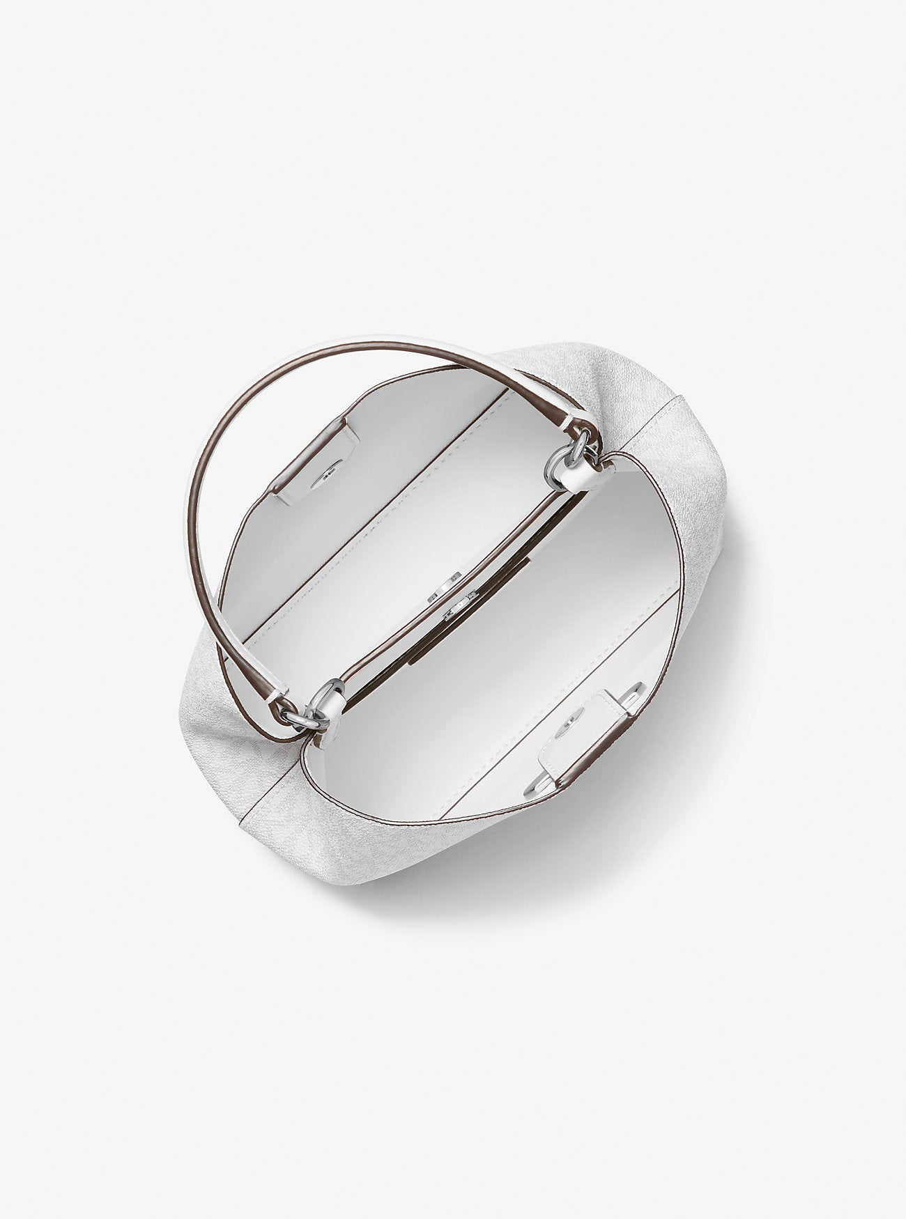 Pratt Small Signature Logo Convertible Shoulder Bag Optic White Optic White