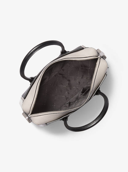 Mercer Medium Color-Block Belted Satchel Black Combo Black Combo