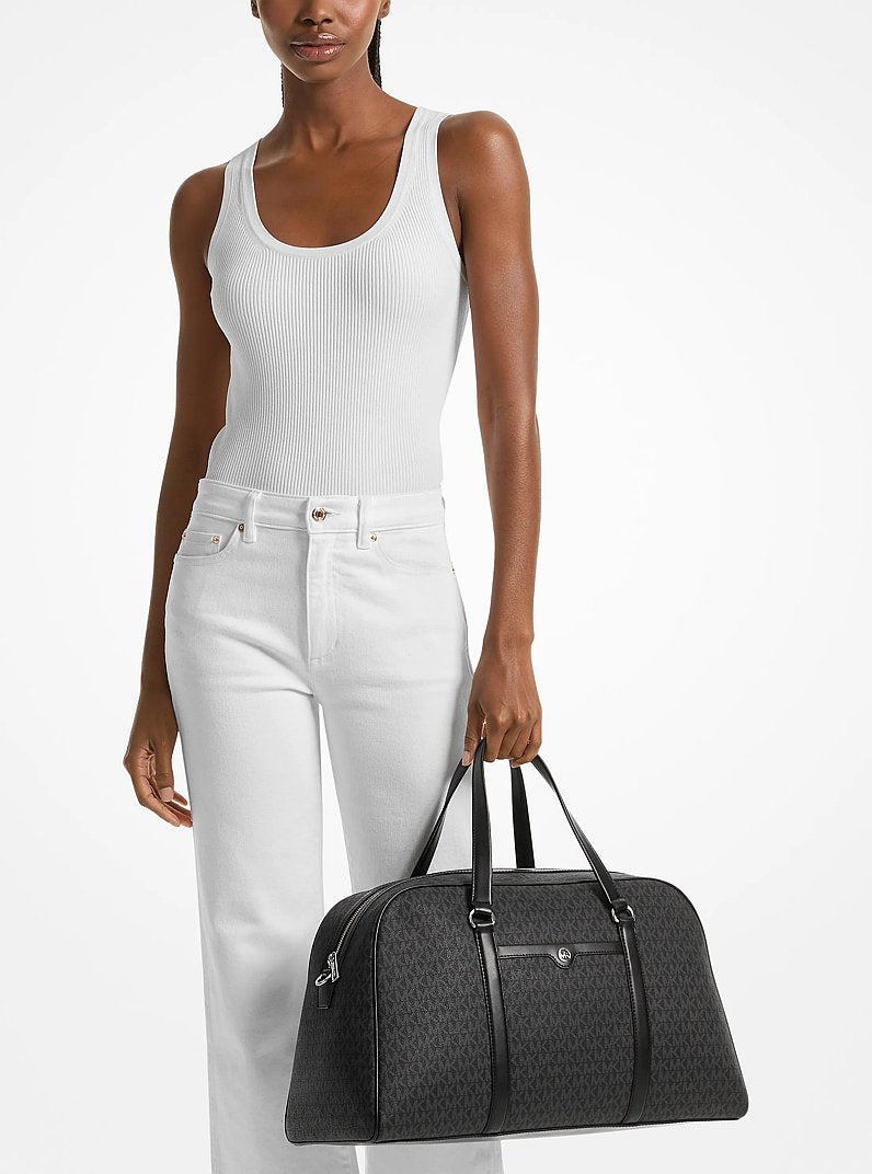 Jet Set Travel Extra-Large Signature Logo Weekender Bag Black Black