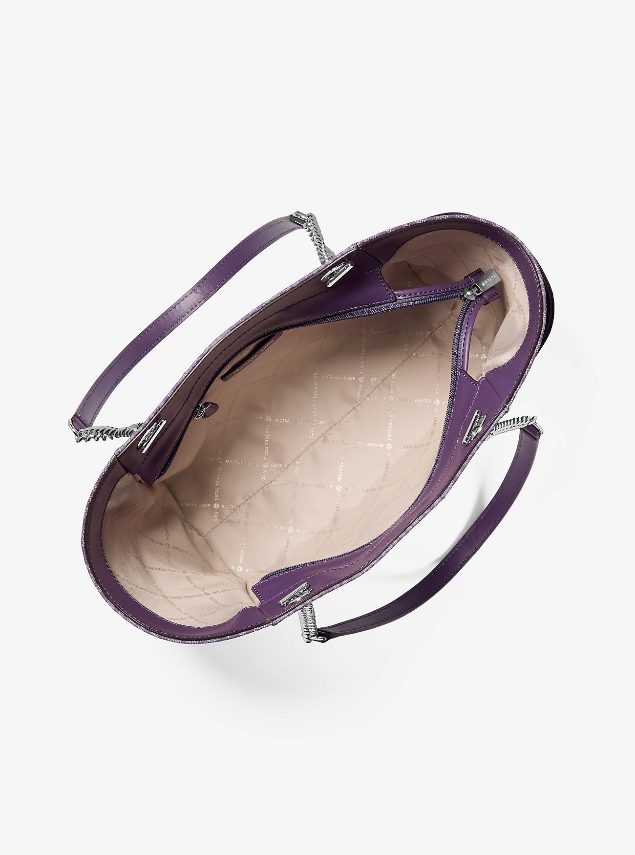 Jet Set Large Signature Logo Shoulder Bag Purple Purple