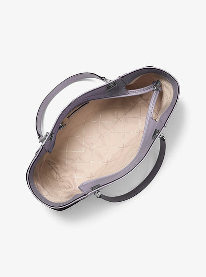 Jet Set Large Signature Logo Shoulder Bag Lilac Lilac
