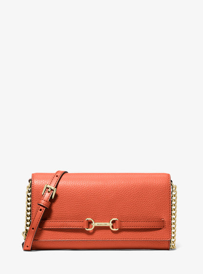 Carson Large Pebbled Leather Convertible Crossbody Bag Red Clay Red Clay